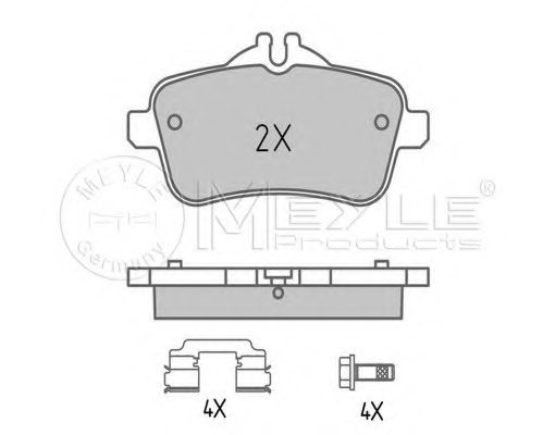 MEYLE 025 252 1618 Brake Pad Set, disc brake